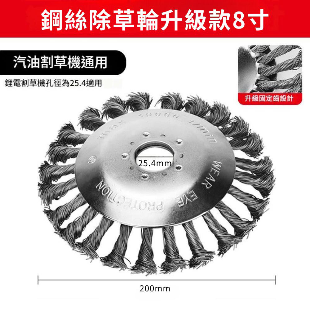 8吋割草機鋼絲打草頭升級款, , large
