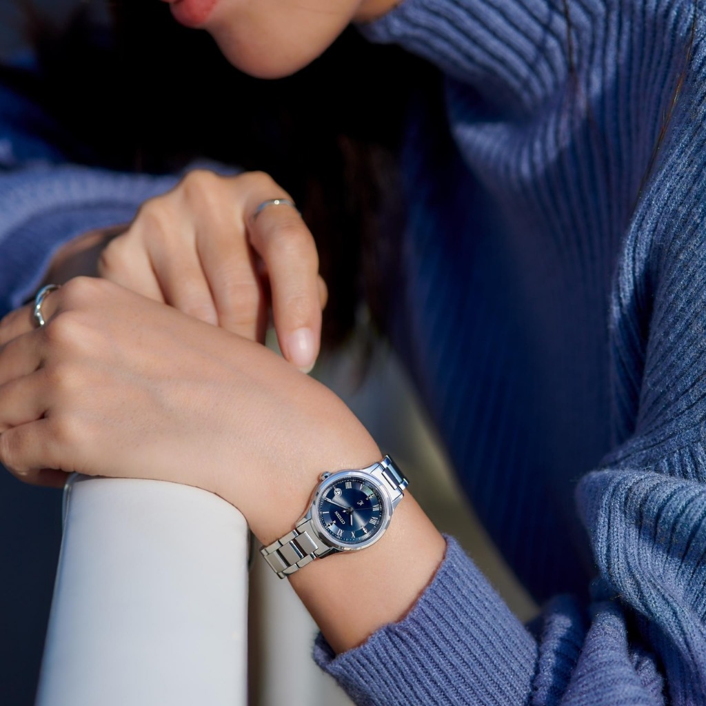 CITIZEN 星辰 XC 輕奢光 深邃藍 超級鈦 光動能電波女錶 ES9490-61L, , large