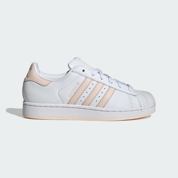 Kixpress-Adidas Superstar II W 女 運動休閒鞋 經典 貝殼頭 三葉草 舒適 百搭 白 粉膚 [JH7056]