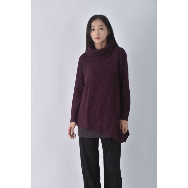 (S) madammay高領兩件式紫色長袖上衣二手衣