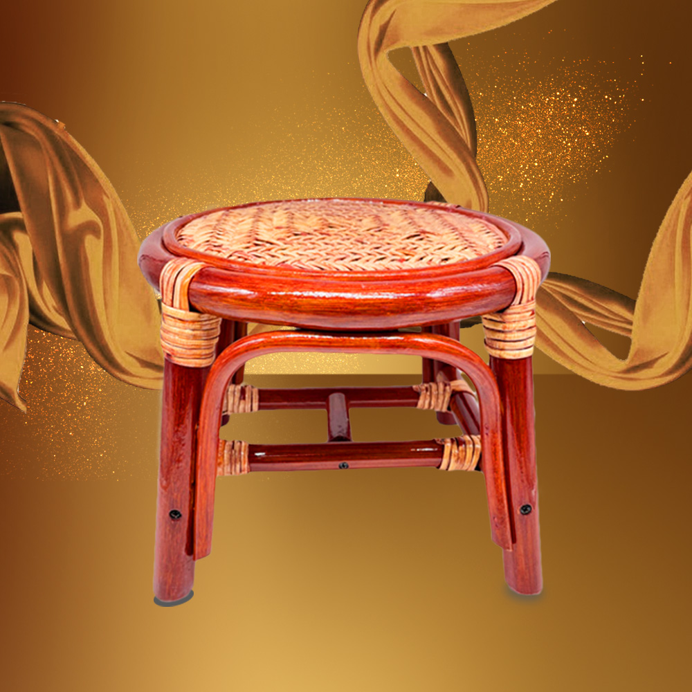 GS MALL 加高圓形編織藤椅 藤製椅 籐傢俱 藤椅 休閒藤椅 藤製品 藤 凳子 編織藤椅 透氣藤椅 加高藤椅, , large