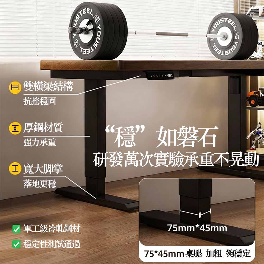 HABABY環安家居實木電腦升降桌單電機款, , large