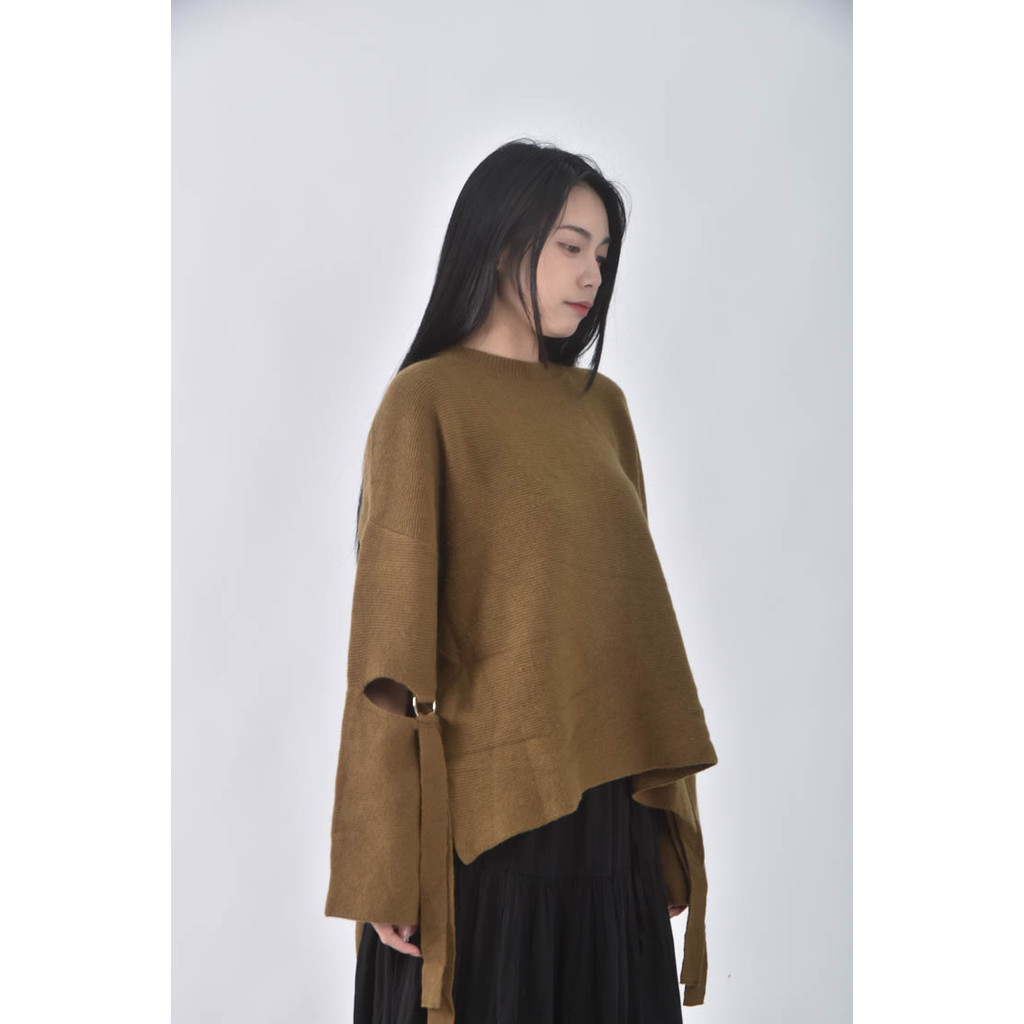 (XL) majji寬鬆棕色毛衣二手衣, , large