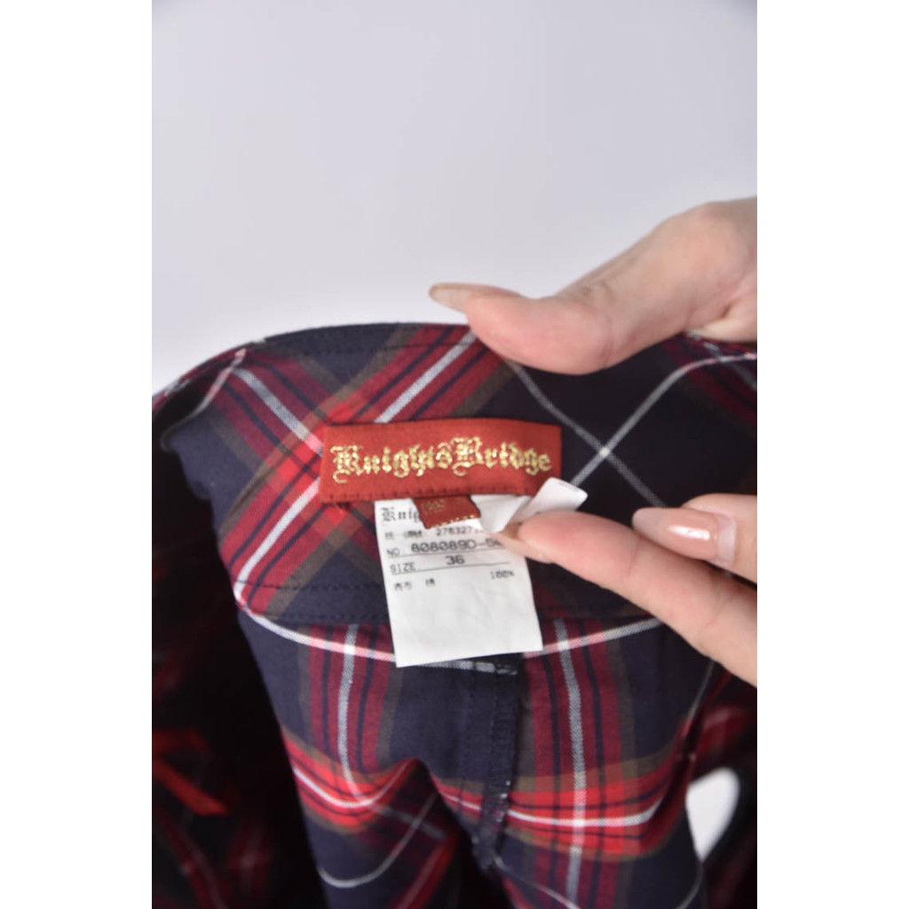 (S) knights bridge棉質純棉紅色短裙二手衣, , large