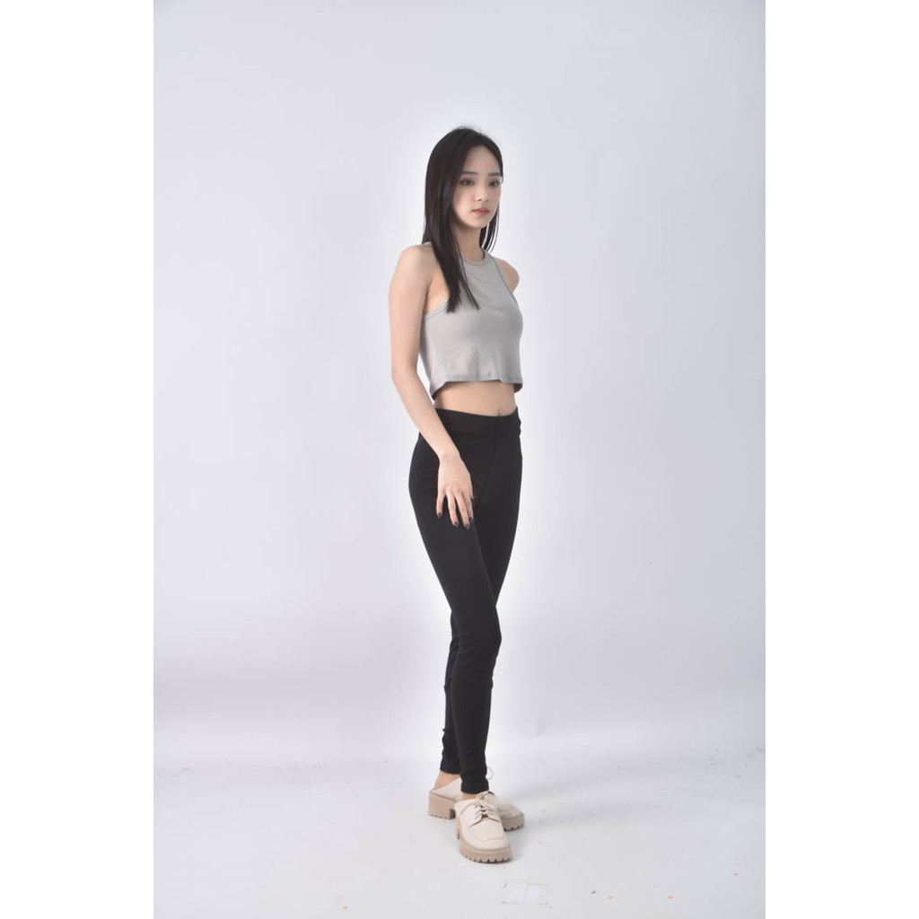 (XS（含）以下) net棉質內搭黑色長褲二手衣, , large