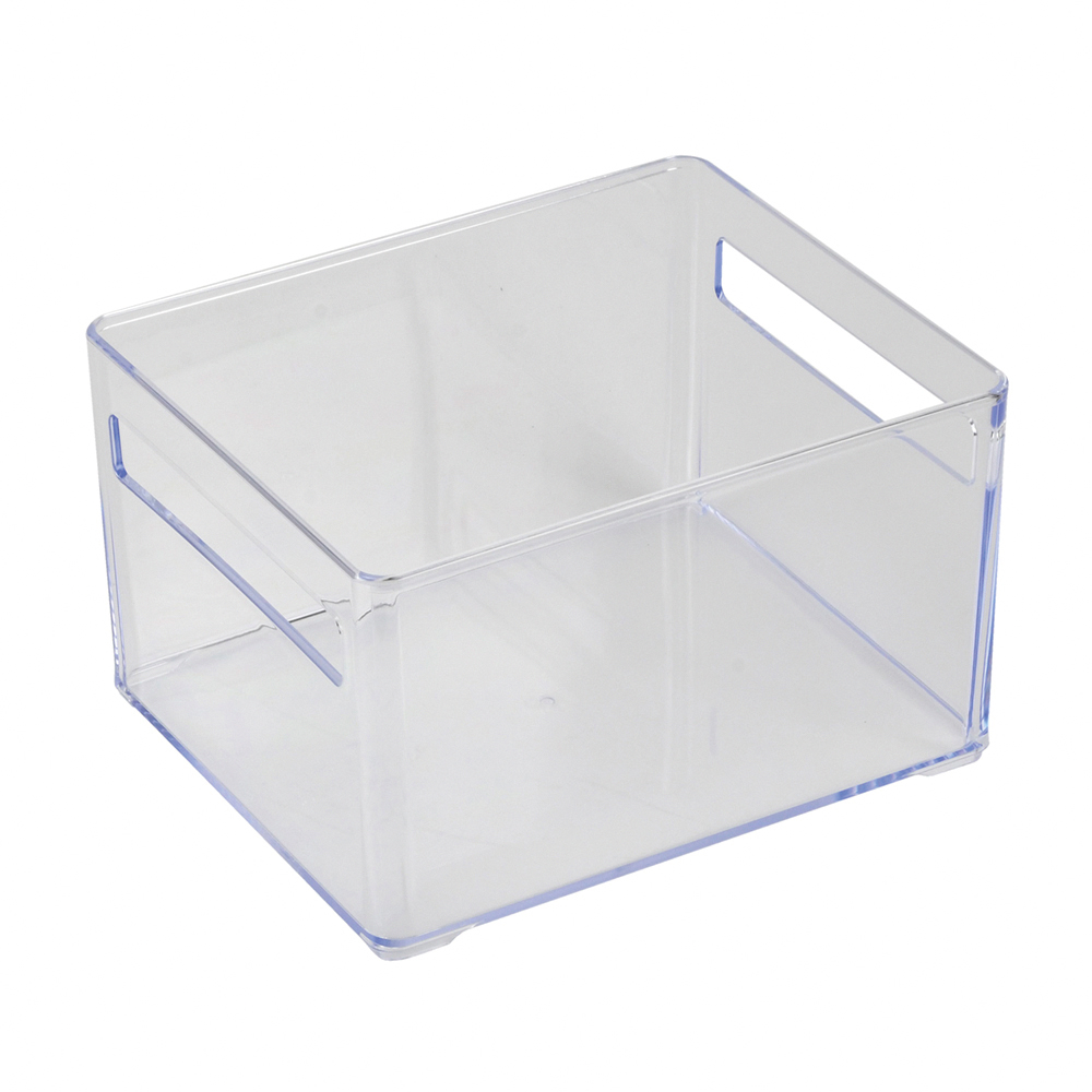 【bestco】Japan-Made Transparent Deep Refrigerator Storage Box, Large (For Refrigerator & Freezer / Open-Handle Design), , large