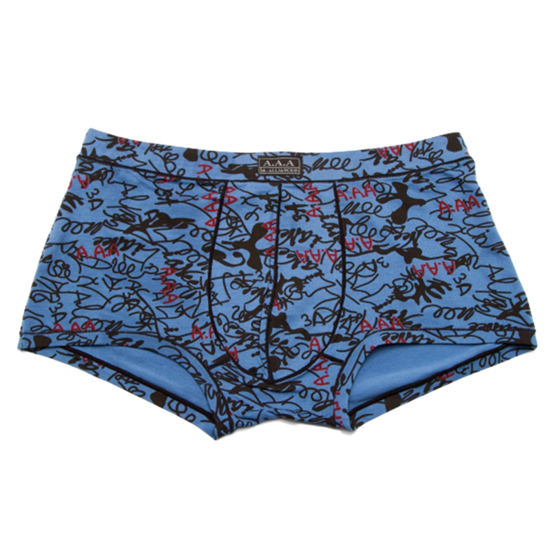 ﹝ 3A-Alliance ﹞義式塗鴨四角褲/水藍色, , large