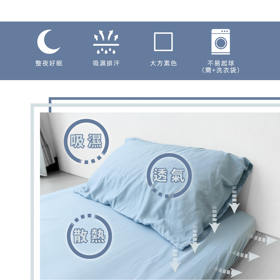 ［熊棉］三折床墊專用舒柔床包組, , large