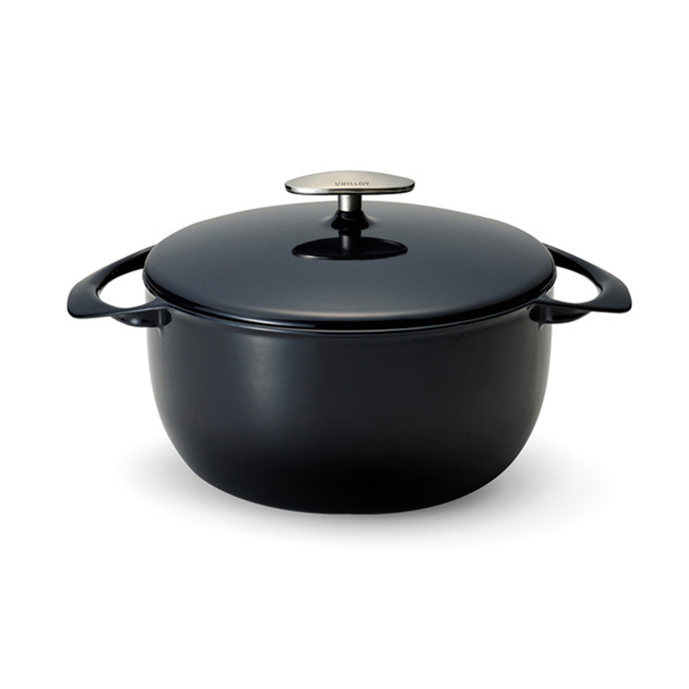 Unilloy - Ultra-Light Enameled Cast Iron 22cm Deep Pot - Navy Blue, , large