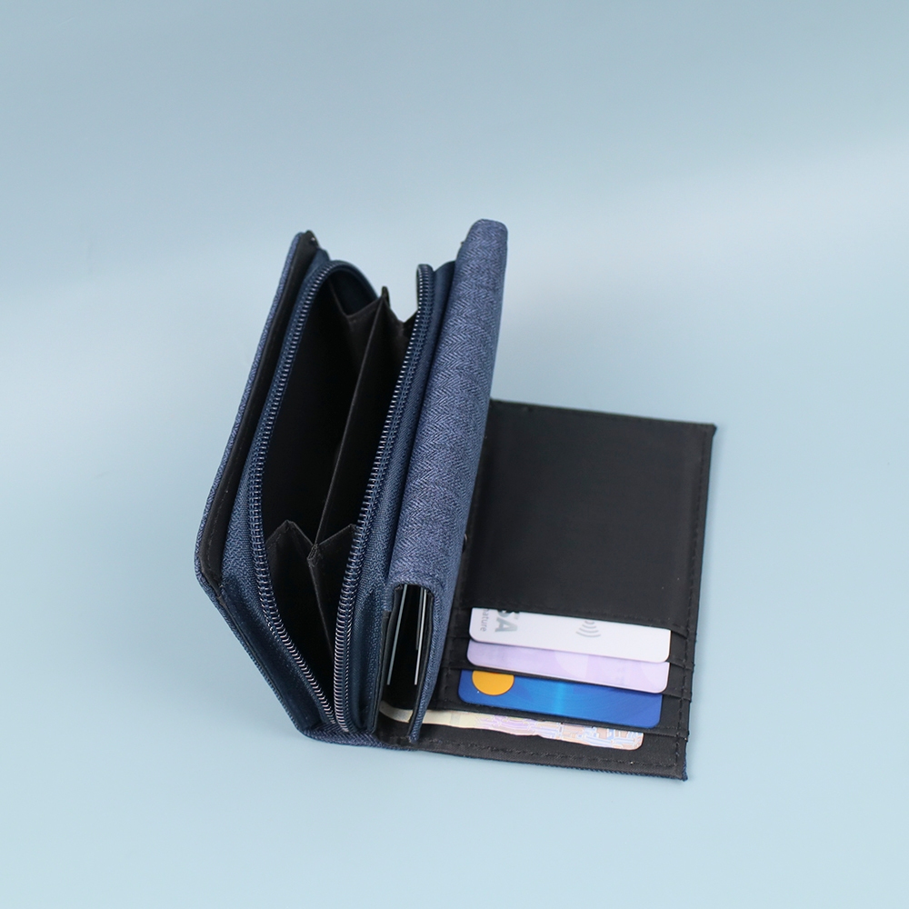 【MQ】Yamagata Fine Herringbone Zipper Short Clip, , large