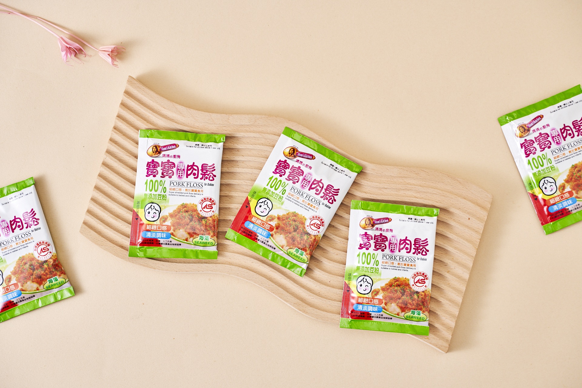 [  媽媽的廚房  ]   寶寶肉鬆綜合口味 156g  x  3  盒     ( 原味*1 + 海藻*1 + 減糖*1  ), , large