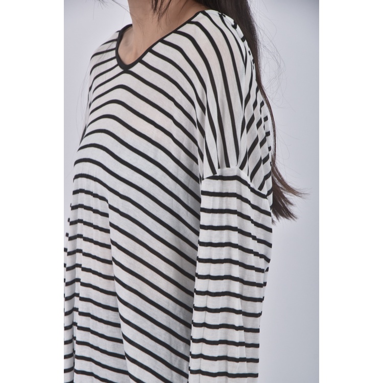 (2XL) bw benwo條紋白色長袖上衣二手衣, , large