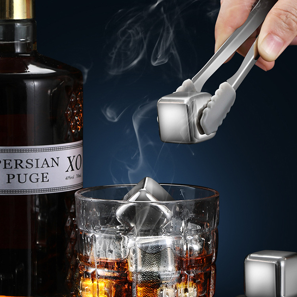 頂級316 不鏽鋼冰塊 環保節能 一組4顆 附收納盒 沁涼方便 任何飲料都適合用 保冰保冷 安全衛生 不稀釋的冰涼享受, , large