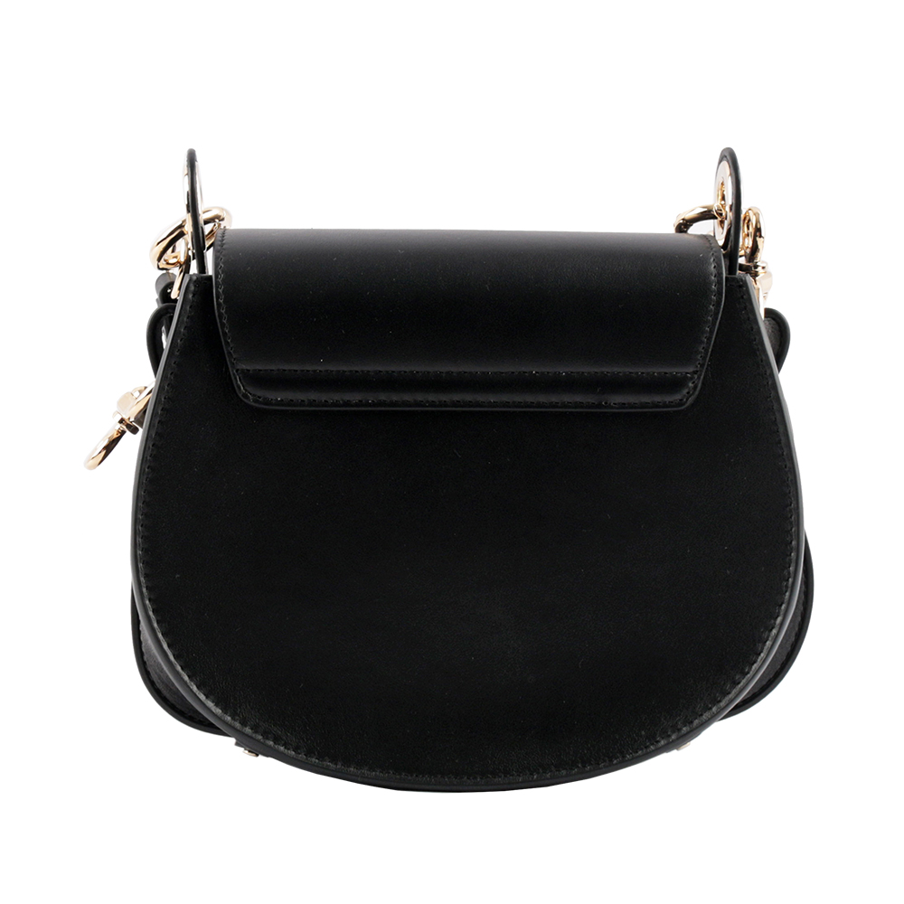 CHLOE' Tess Small Bag 小牛皮拼麂皮肩背/斜背二用包/黑色, , large