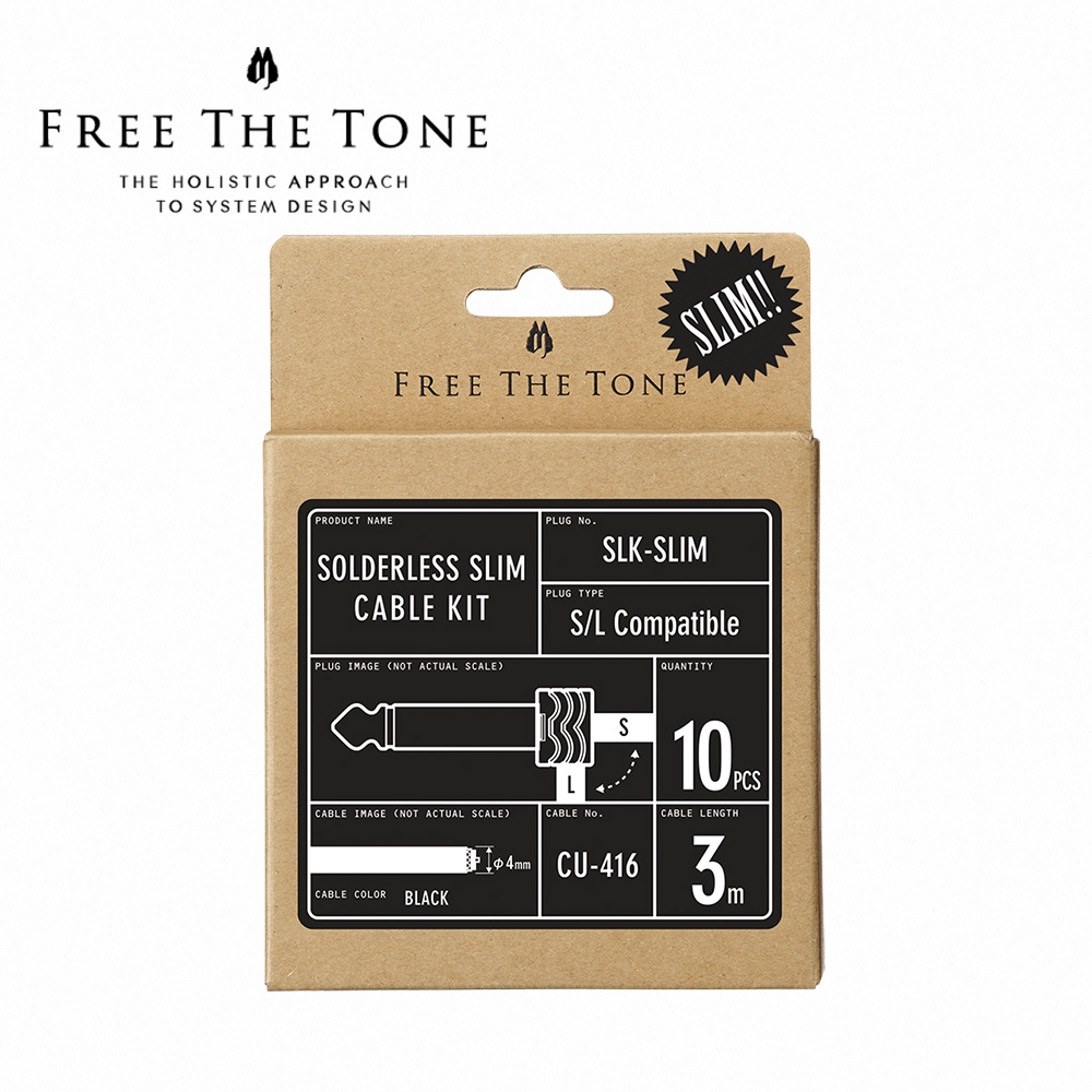 FREE THE TONE SLK-SLIM 3米 DIY 高級短導線 日本製【敦煌樂器】, , large