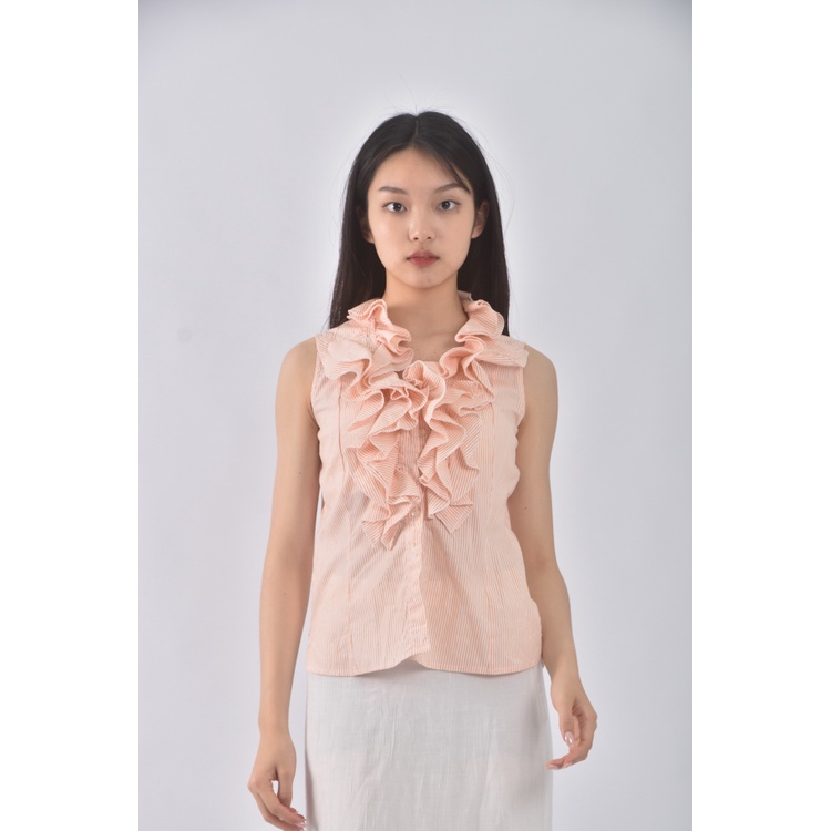 (S) naracamicie無袖橘色襯衫上衣二手衣, , large