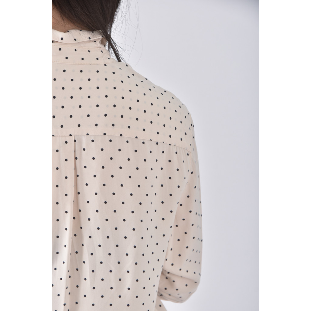 (S) uniqlo點點杏色長袖上衣二手衣, , large