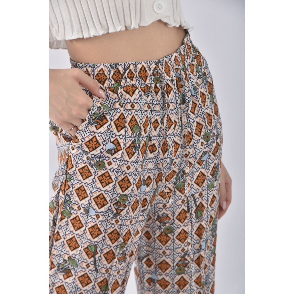 (M) f ailisi高腰圖案橘色長褲二手衣, , large