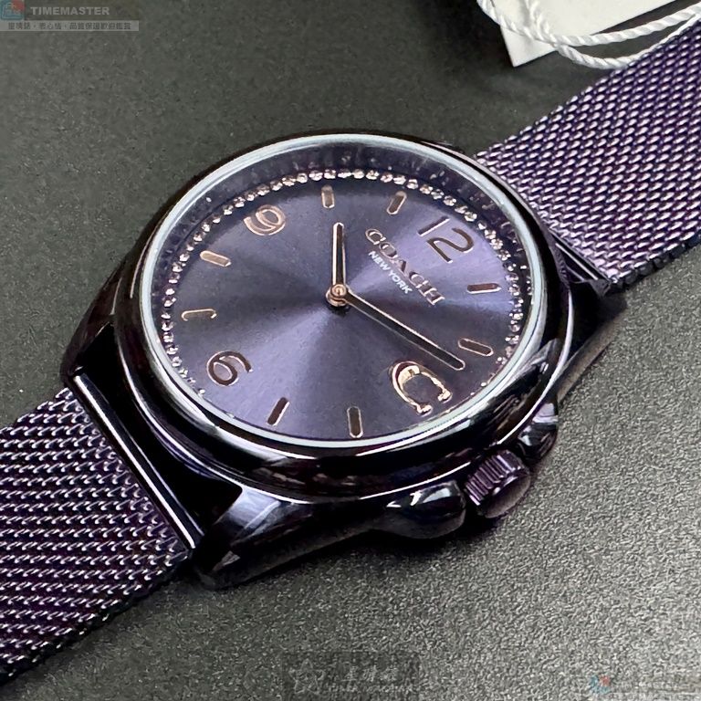 [星晴錶業]COACH手錶,36mm,CH00179紫色錶面紫色錶殼紫色米蘭錶帶款, , large