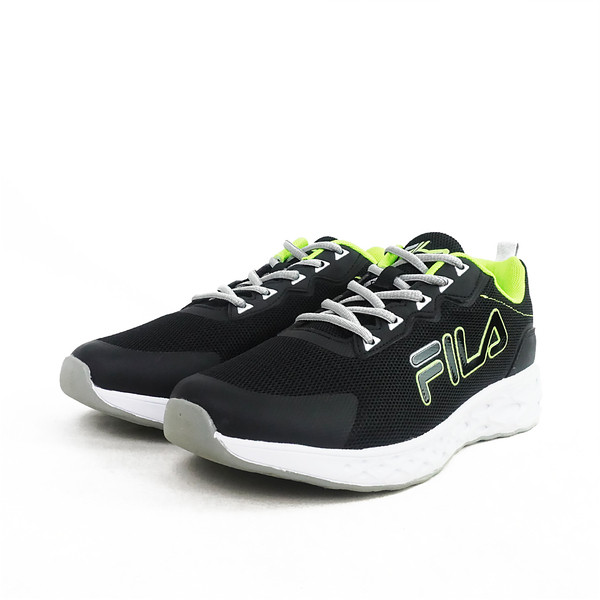 Fila Advance 男 慢跑鞋 緩衝 彈力 黑 綠 [1-J319W-016], , large