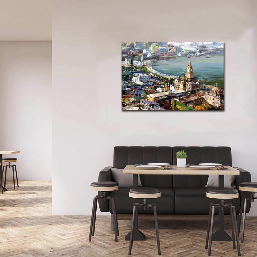 【御畫房】城市印象 國家一級畫師手繪油畫60×90cm(VF-17), , large