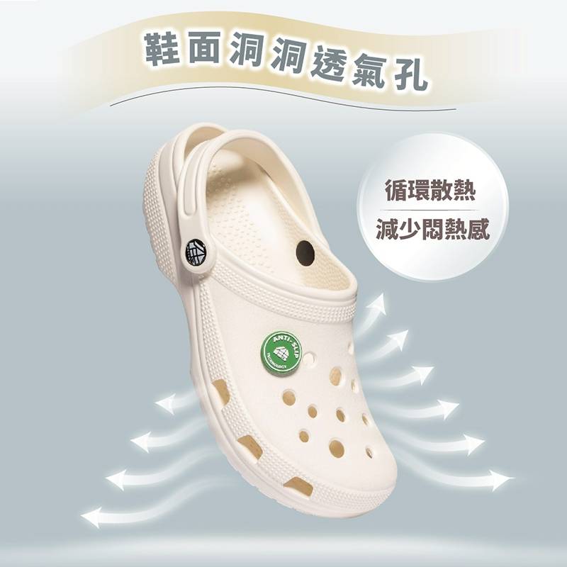 (eShoes) Banjia Home - Taqu Outdoor Non-Slip Slippers, Anti-Slip Slippers for the Elderly, Gardener's Shoes, Crocs, Plain White, 24CM, , large