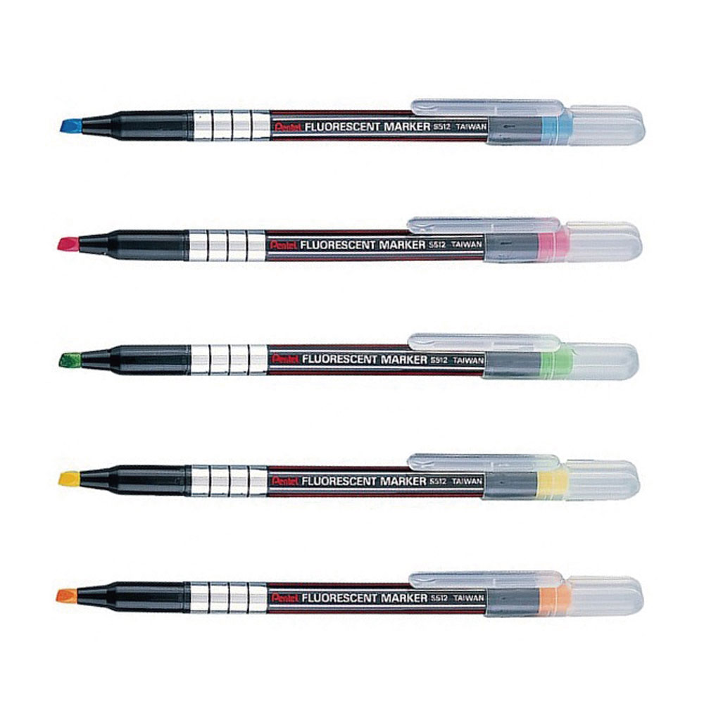 【Pentel 飛龍】螢光筆 1.0~3.5mm 48支/件 S512 - 橘, , large
