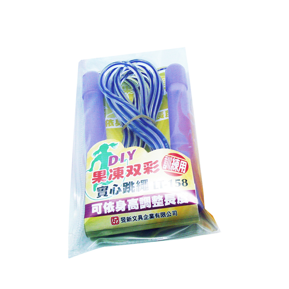 【龍品文創】雷鳥LT-158 850果凍雙彩實心跳繩-1條入-顏色隨機, , large
