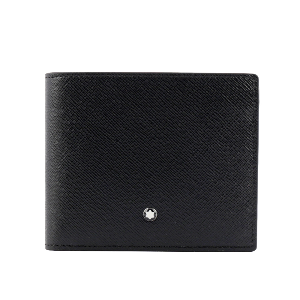 Montblanc 萬寶龍 匠心系列防刮牛皮對開8卡短夾/黑色, , large