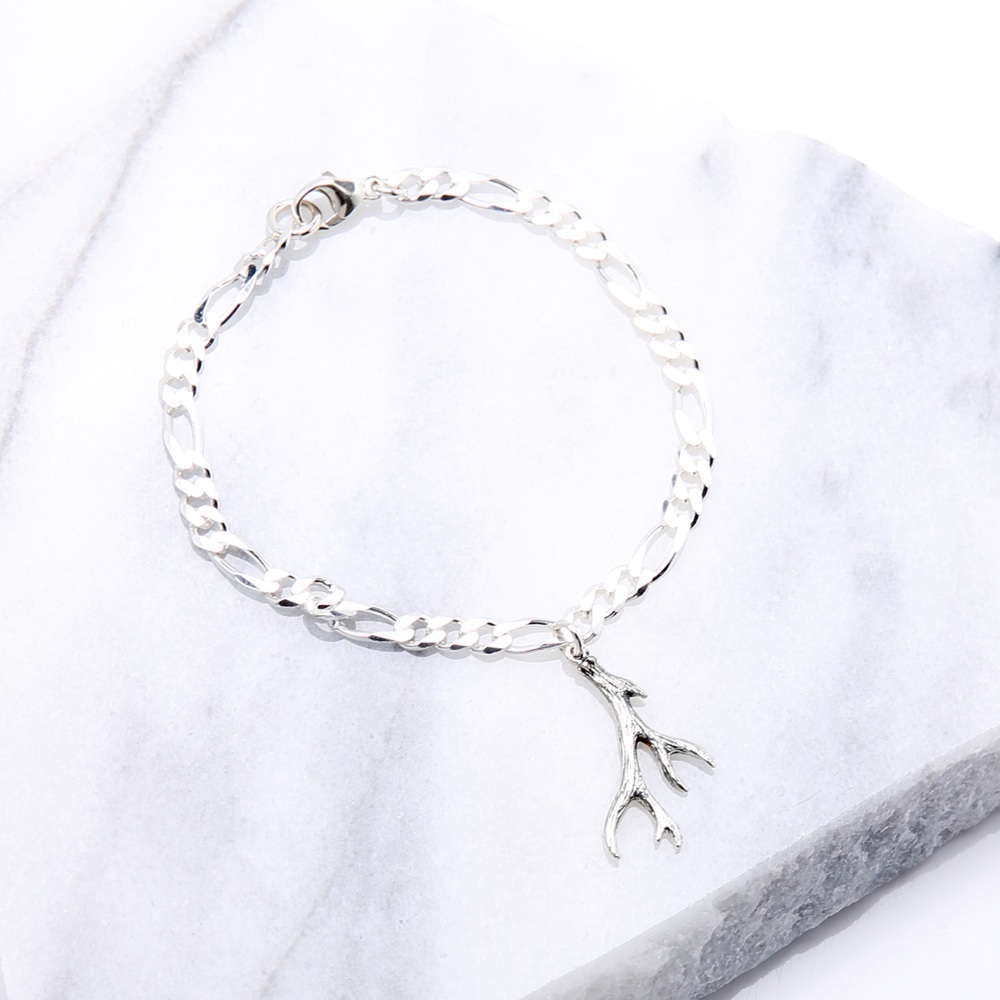 【Angel & Me】一鹿有你 鹿角 s925純銀手鍊 腳鍊 情人節禮物, , large