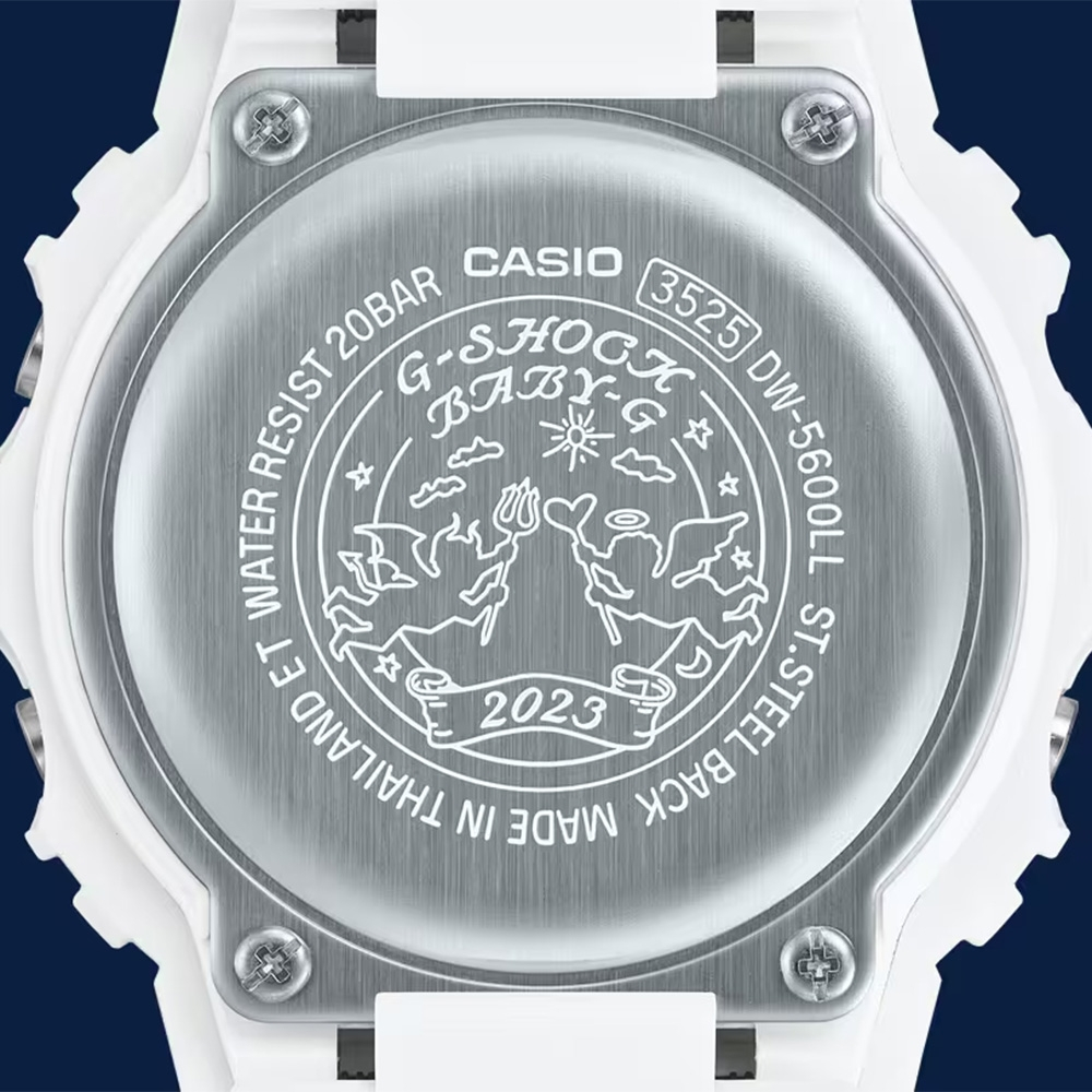 CASIO卡西歐 G-SHOCK&BABY-G 純白冬季40週年紀念 天使與惡魔限量對錶 LOV-23A-7, , large