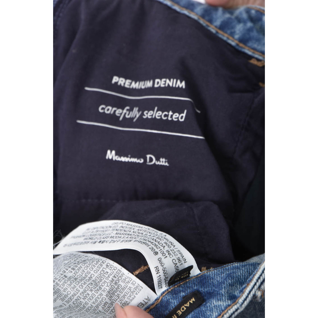 (3XL) massimo dutti高腰丹寧牛仔棉質純棉寬鬆藍色長褲二手衣, , large