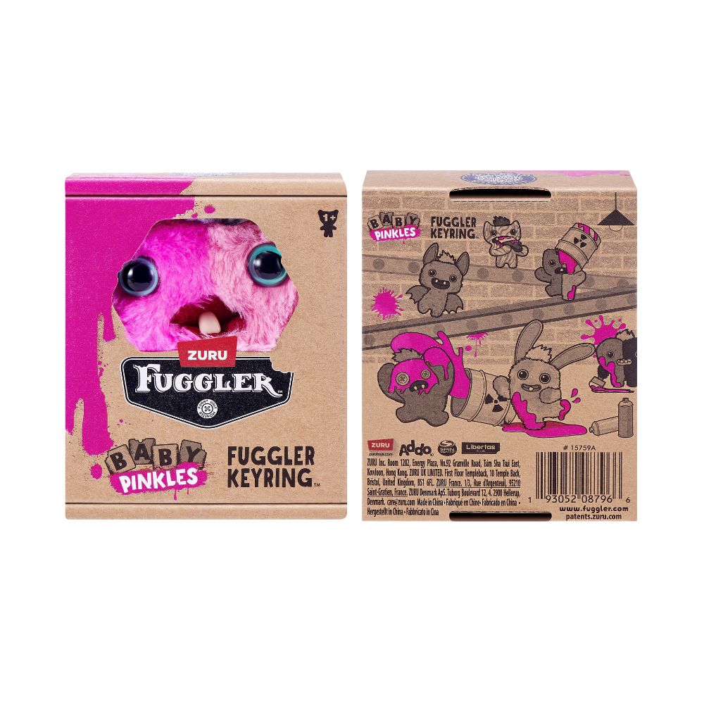 FUGGLER牙齒怪-3.5吋粉紅寶寶掛飾, , large