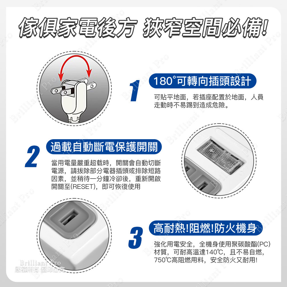 超電王1開2插1.8米 6尺2P延長線 SNB212-6, , large