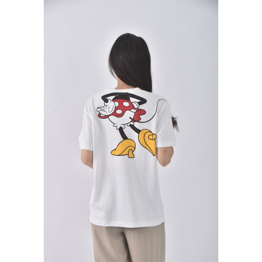 (M) disney棉質純棉米奇白色短袖上衣二手衣, , large
