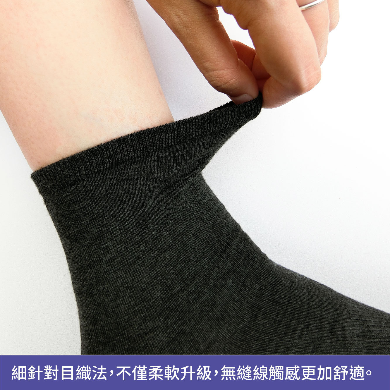 [Kaimei Cotton] Black set of 4 pairs, fully random, MIT made in Taiwan, pure cotton with fine needles and comfortable five toes (suitable for men and women), , large