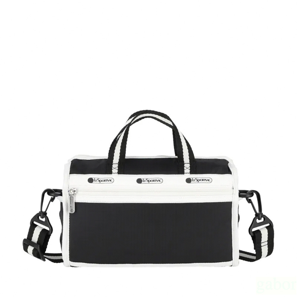 Lesportsac MINI DUFFEL CROSSBODY 迷你筒狀肩背包 -滾邊夜幕黑, , large