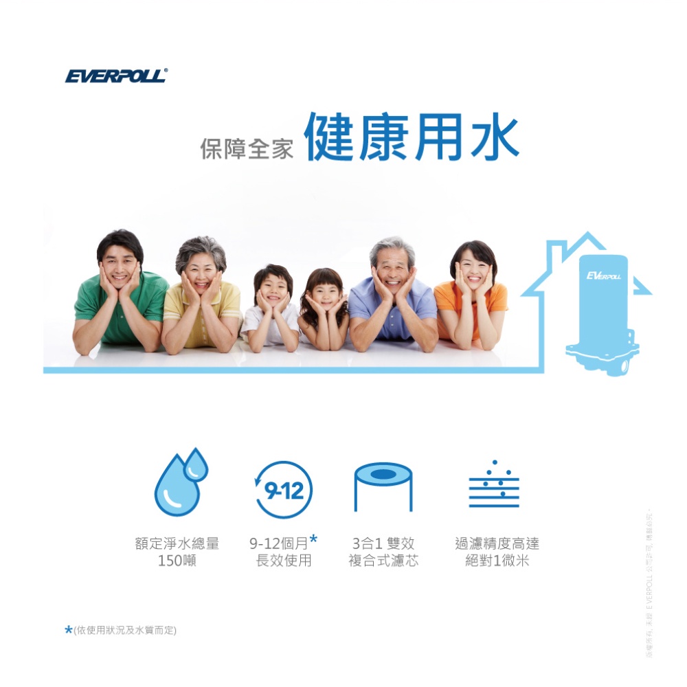 【麗水生活】愛科濾淨-EVERPOLL-全戶設備FH-015濾心傳家寶全戶濾淨(150噸) 大樓過濾 大型濾水器 濾芯, , large