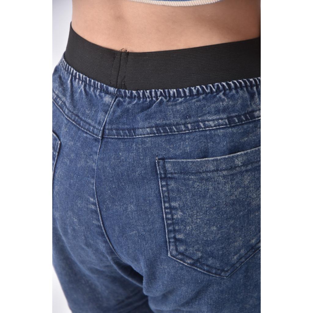 (XL) 鬆緊藍色長褲二手衣, , large