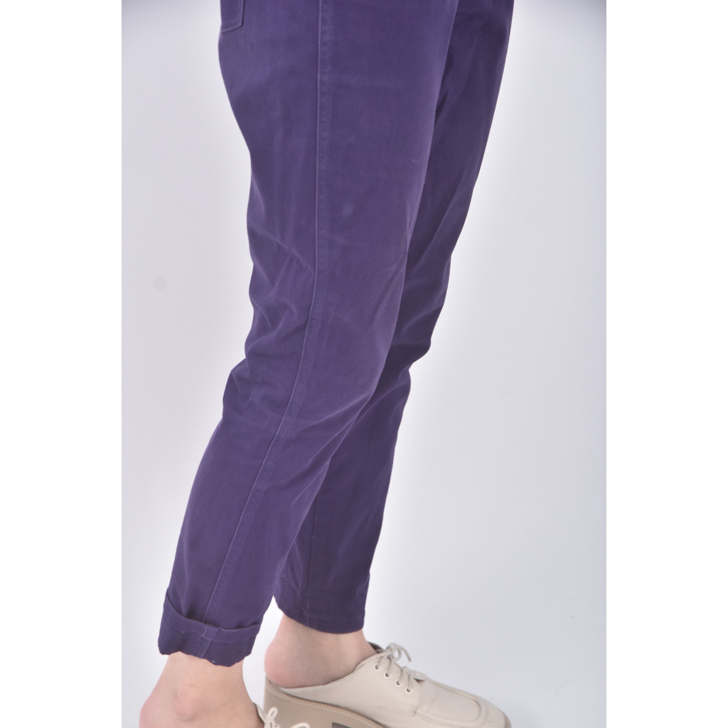 (L) uniqlo棉質紫色長褲二手衣, , large