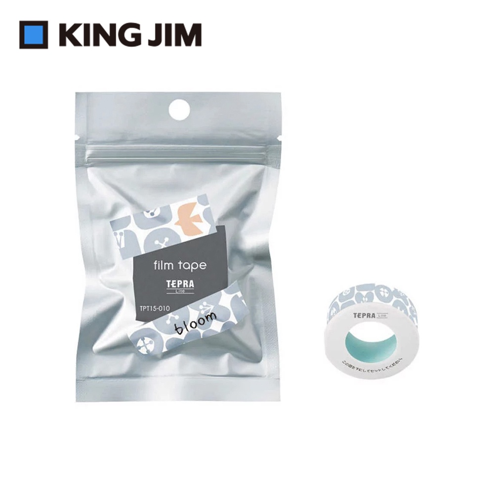 *需預訂【KING JIM】TEPRA LITE 熱感式標籤薄膜自黏膠帶 15mm(圖案)動物(TPT15-001), , large