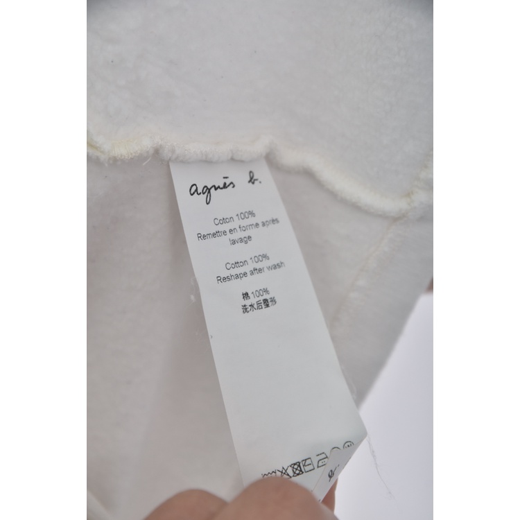 (S) agnes b質感棉質純棉白色外套二手衣, , large