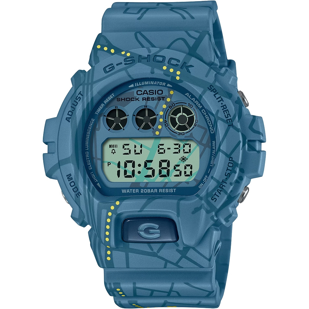 CASIO 卡西歐 G-SHOCK 澀谷尋寶 街頭復古風電子錶 DW-6900SBY-2, , large