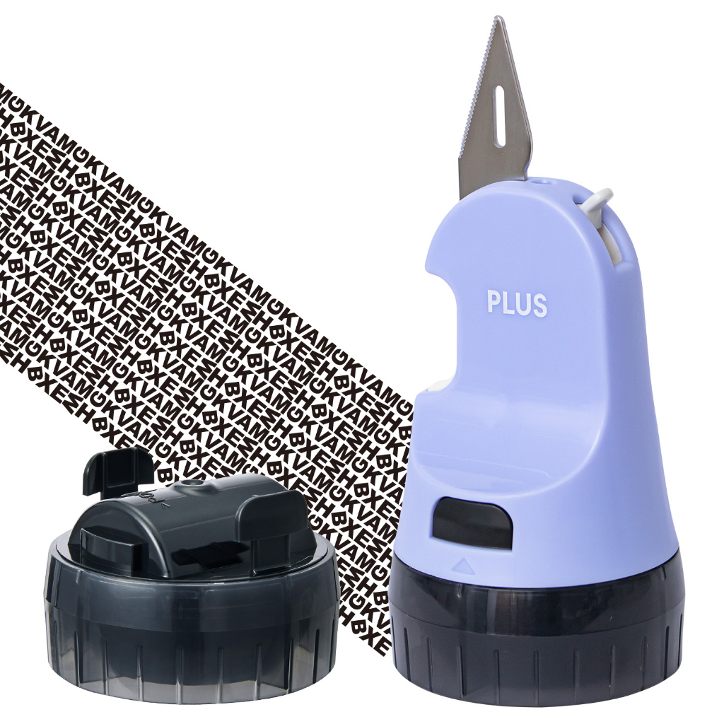 PLUS IS-590CM兩用 替換式開箱刀 個人資料保護章 滾輪章(多色)40-887淡粉, , large