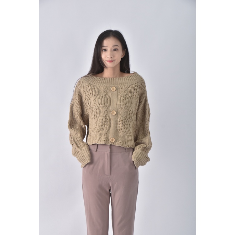 (F) 【房業涵私服】serissa寬鬆棕色毛衣二手衣