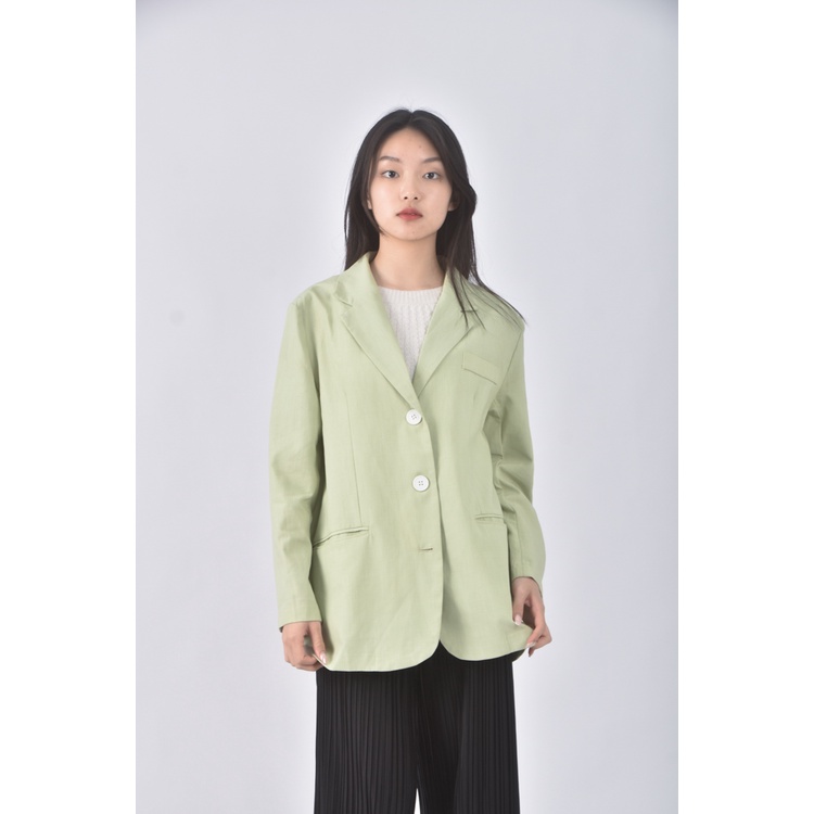 (L) ninty nine質感綠色外套二手衣, , large