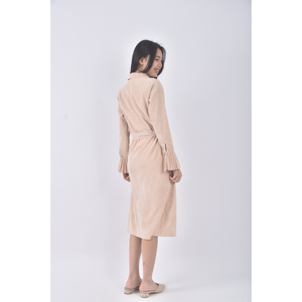 (M) clothing杏色綁帶長袖上衣二手衣, , large