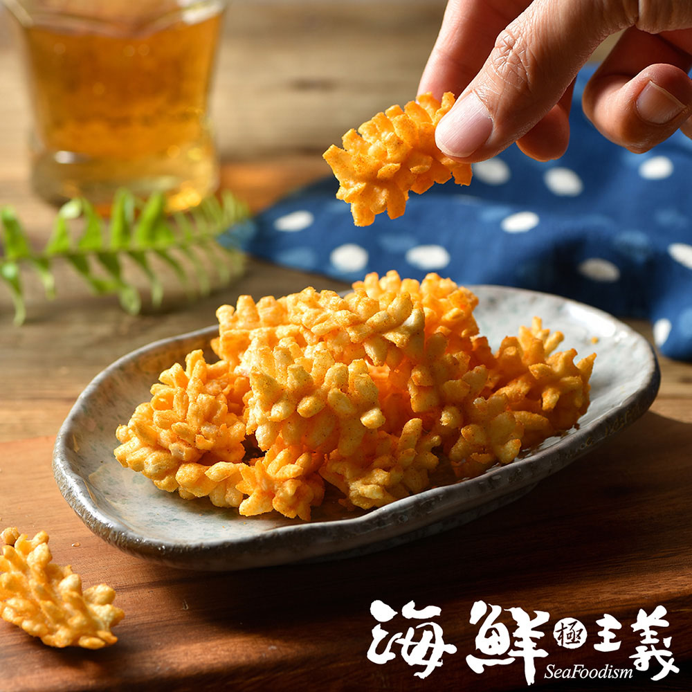 【海鮮主義】超好吃咔啦系列 乾燥海鮮零食 咔啦魷米花-紅燒口味(20g/包), , large