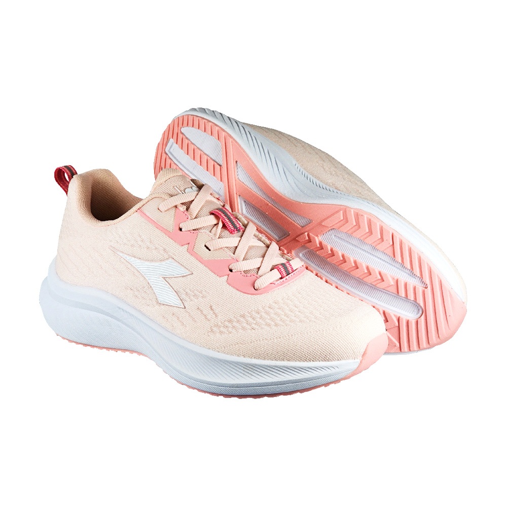 DIADORA迪亞多那 清風避震慢跑鞋 女運動鞋 女鞋 透氣 吸震 回彈 增高 厚底 高彈 服貼 足弓支撐 止滑 粉 黑, , large