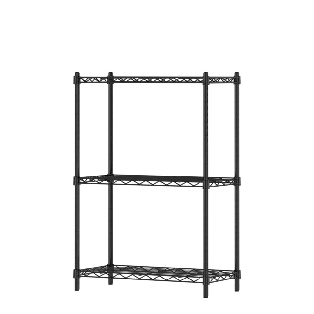 KIWISH 60x30x90H Black 3-Tier Wire Shelving Unit | Heavy Duty Metal Storage Rack | Made in Taiwan, Free Shipping, , large
